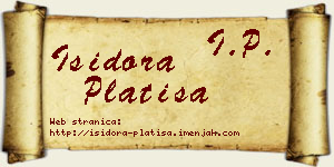 Isidora Platiša vizit kartica